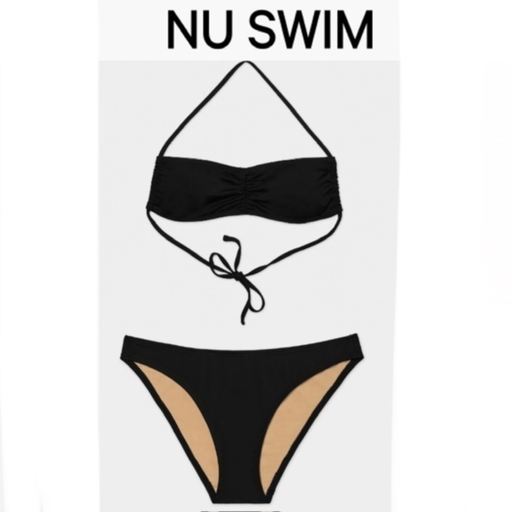 NU Swim Jazz Bandeau Top & Bikini Bottom in Black